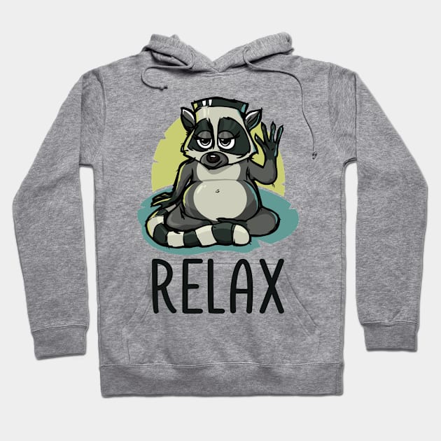 Lemur says Relax Hoodie by VizRad
